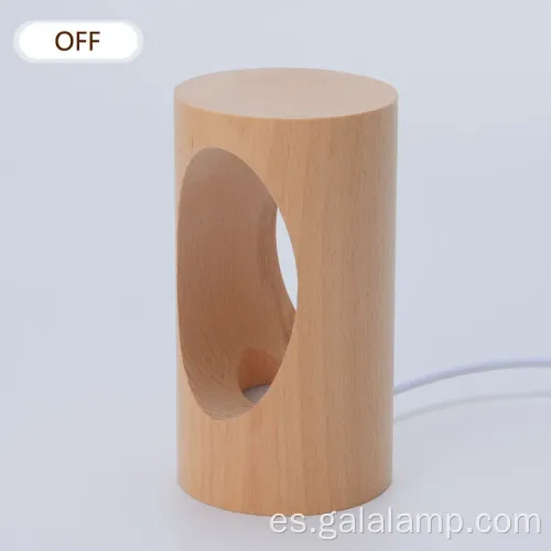 Regalo creativo de luz nocturna LED de madera maciza inteligente